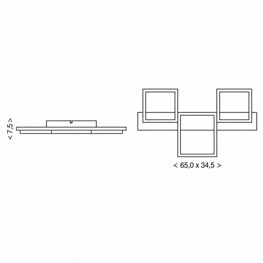 BRILAGI - PLANK LED taklampa, 30W/230V, 4000K, 34,5x65 cm, trä