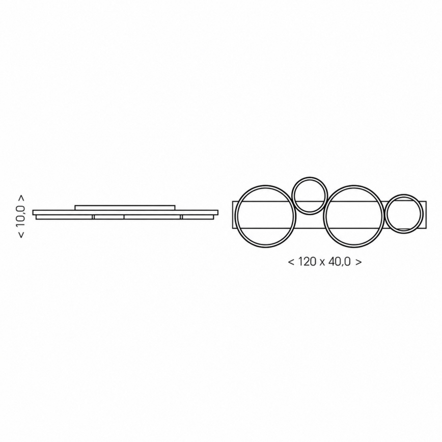 BRILAGI - PLANK LED taklampa 38W/230V 4000K 40x120 cm trä