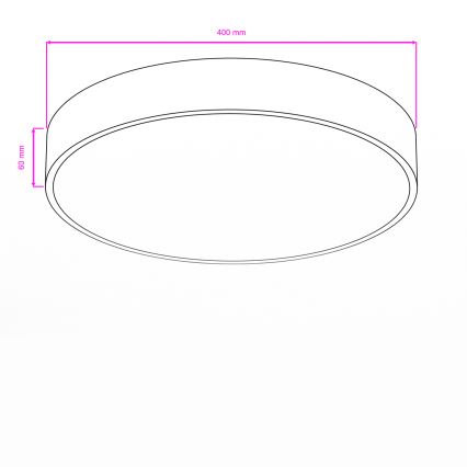BRILAGI - LED badrumstaklampa POOL LED/36W/230V 3000/4000/5500K Ø 40 cm IP54 mässing