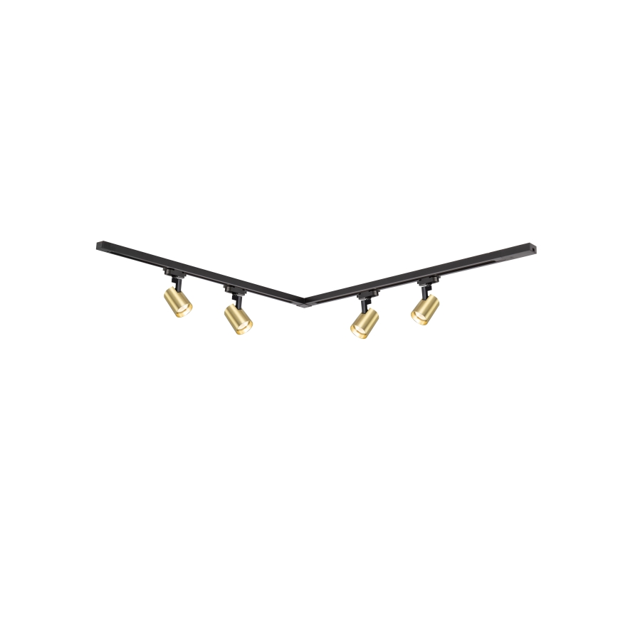 Brilagi - Punktbelysning för skensystem HUSKY 4xGU10/10W/230V svart/guld