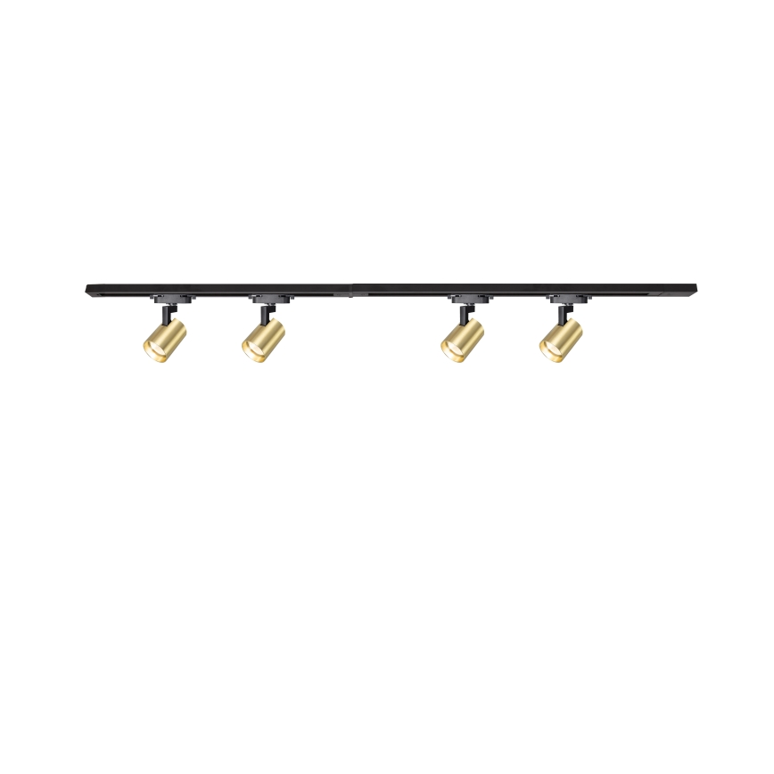 Brilagi - Punktbelysning för skensystem HUSKY 4xGU10/10W/230V svart/guld