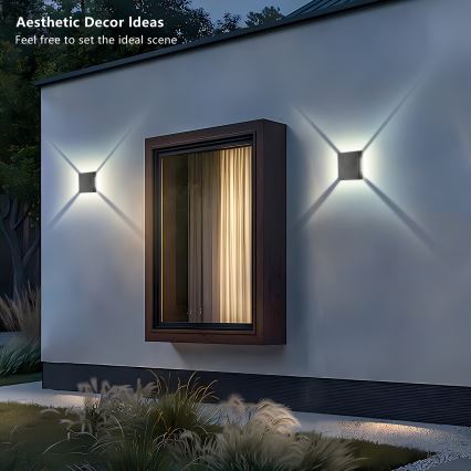 Brilagi - QUADRAY LED/4W/230V utomhusvägglampa antracit IP65