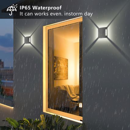 Brilagi - QUADRAY LED/4W/230V utomhusvägglampa antracit IP65