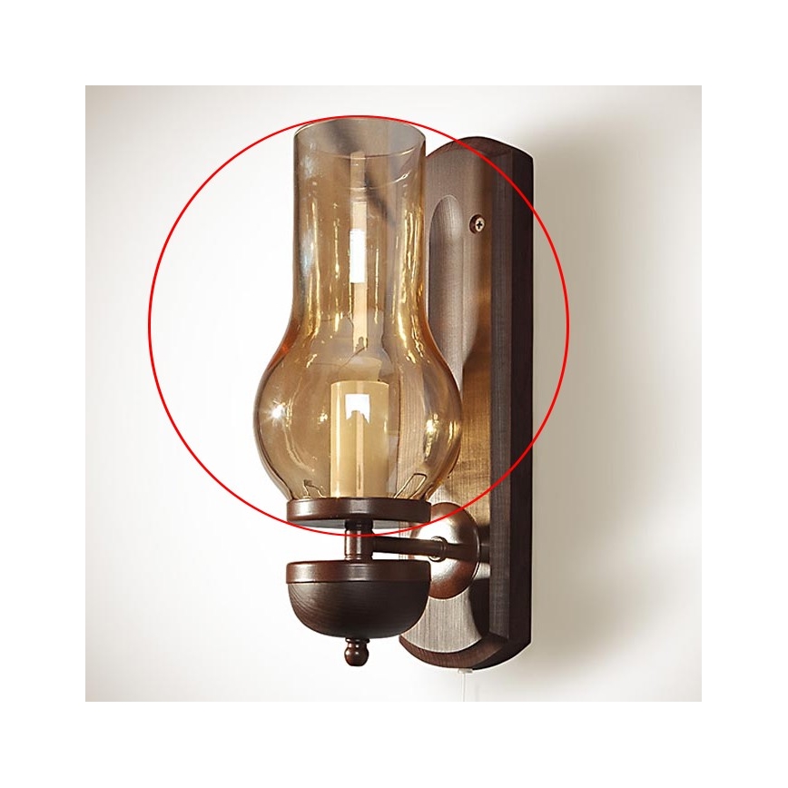 Brilagi - Ersättningsglas till takkrona och väggarmatur TAVERN/COTTAGE E14 210x110 mm guldig