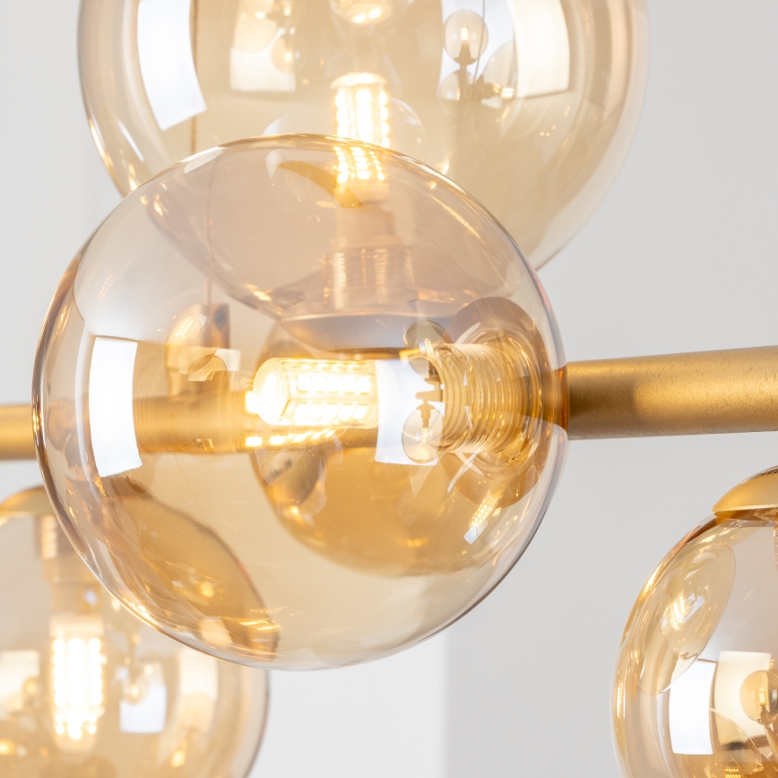 BRILAGI - Ersättningsglas till takkrona, vägglampa och bordslampa MISTEL, MILLA Ø 12 cm, guldfärgad
