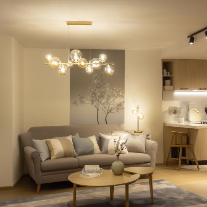 BRILAGI - Ersättningsglas till takkrona, vägglampa och bordslampa MISTEL, MILLA Ø 12 cm, guldfärgad
