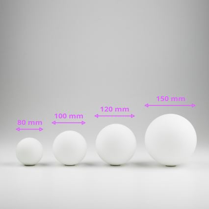 Brilagi - Reservglas till ljuskrona, vägglampa och lampa MISTEL, MILLA diameter 10 cm vit