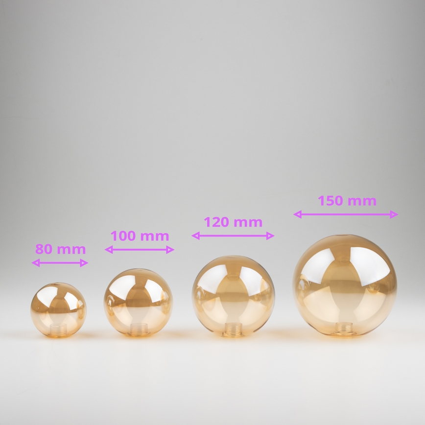 Brilagi - Reservglas till ljuskrona, vägglampa och lampa MISTEL, MILLA diameter 12 cm guld