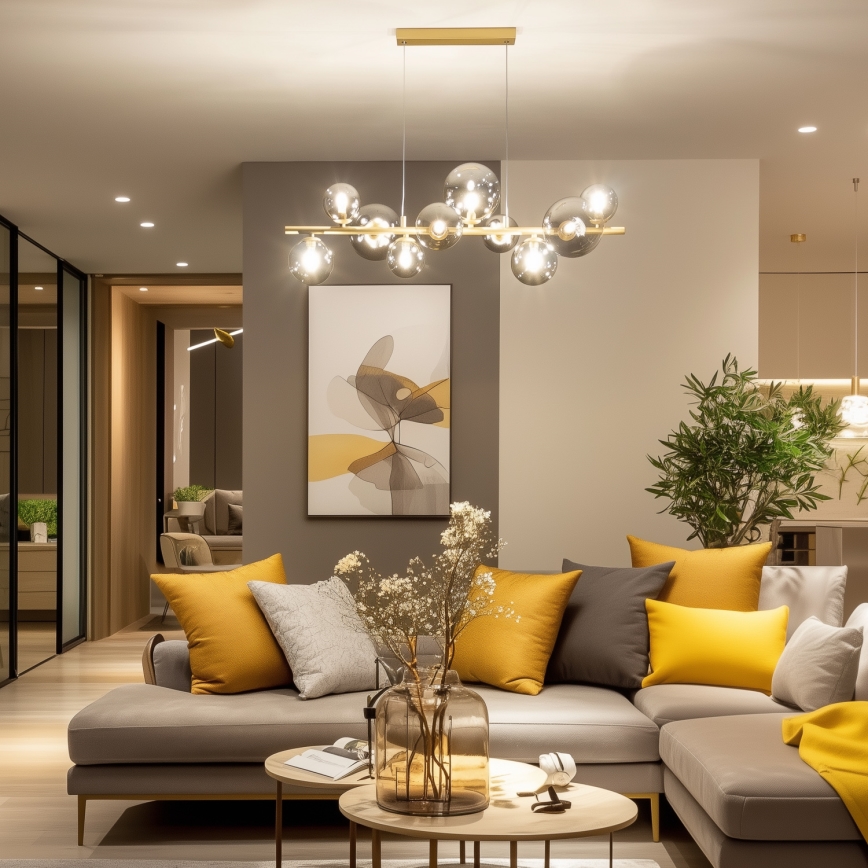 Brilagi - Reservglas till ljuskrona, vägglampa och lampa MISTEL, MILLA diameter 12 cm rökig