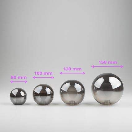 Brilagi - Reservglas till ljuskrona, vägglampa och lampa MISTEL, MILLA diameter 12 cm rökig