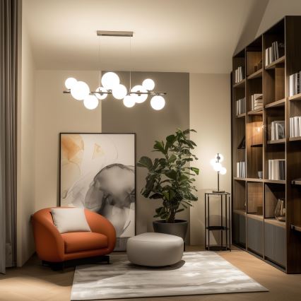 Brilagi - Reservglas till ljuskrona, vägglampa och lampa MISTEL, MILLA diameter 8 cm vit