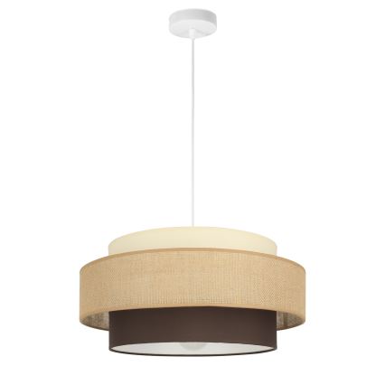 Brilagi - RESNA pendellampa på kabel 1xE27/60W/230V Ø 40 cm beige/svart