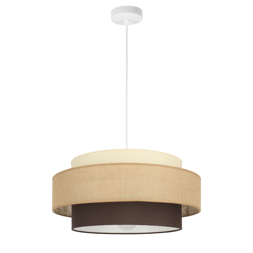 Brilagi - RESNA pendellampa på kabel 1xE27/60W/230V Ø 40 cm beige/svart