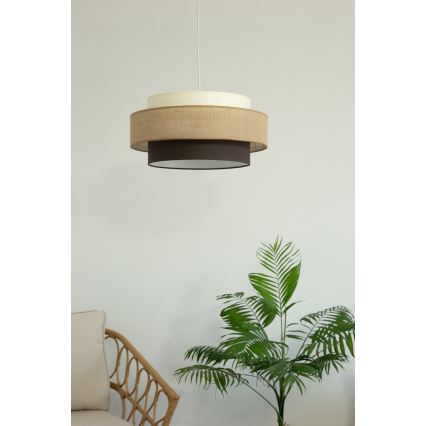Brilagi - RESNA pendellampa på kabel 1xE27/60W/230V Ø 40 cm beige/svart