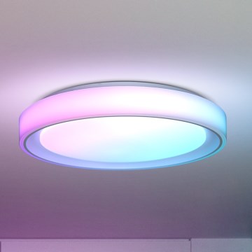 Brilagi - RGB-LED dimbar takarmatur FLOCO LED/30W/230V Ø 39,5 cm 3000-6500K Wi-Fi Tuya + LED/6W + fjärrkontroll
