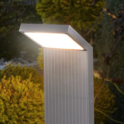 BRILAGI - RIANO LED utomhuslampa 8W/230V, silverfärgad, IP65, 80 cm