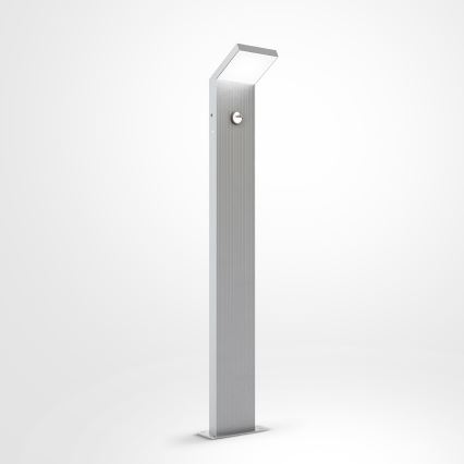 Brilagi - RIANO LED-utomhuslampa med rörelsesensor, 8W/230V, silverfärgad, IP65, 80 cm