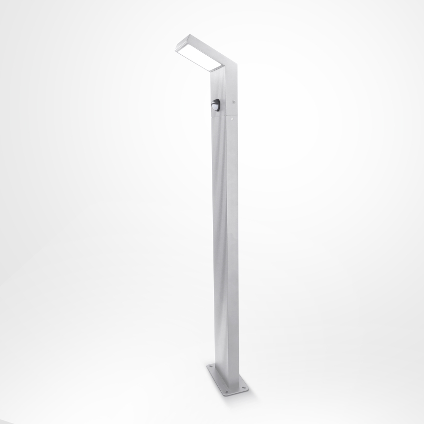Brilagi - RIANO LED-utomhuslampa med rörelsesensor, 8W/230V, silverfärgad, IP65, 80 cm