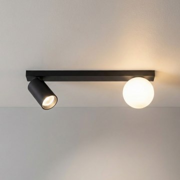 Brilagi - Riktbar spotlampa SELE BALL 1xGU10/30W/230V + 1xG9/10W svart
