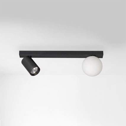 Brilagi - Riktbar spotlampa SELE BALL 1xGU10/30W/230V + 1xG9/10W svart