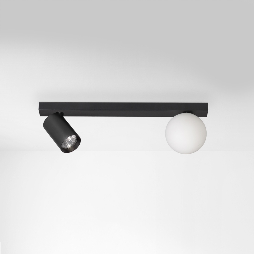 Brilagi - Riktbar spotlampa SELE BALL 1xGU10/30W/230V + 1xG9/10W svart