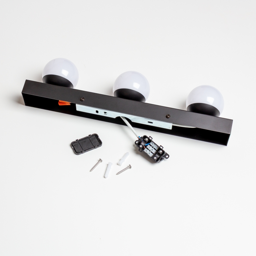 BRILAGI - Set om 2 LED-badrumsväggarmaturer HOLLYWOOD 3xLED/3W/230V 39 cm IP44 svart
