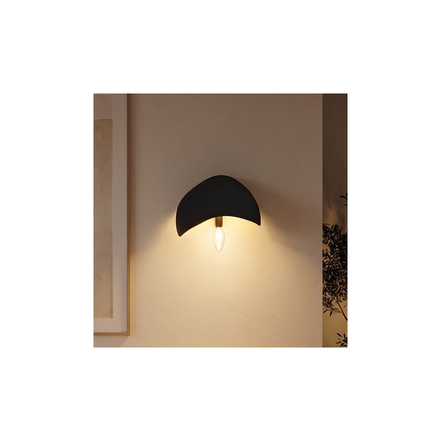 Brilagi - Set med 2 vägglampor WABI SABI 1xE14/40W/230V svart