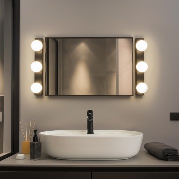 BRILAGI - Set om 2 LED-badrumsväggarmaturer HOLLYWOOD 3xLED/3W/230V 39 cm IP44 svart