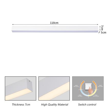 Brilagi - LED taklampa för badrum SLEEKLINE LED/40W/230V 3000/4500/6000K vit IP44