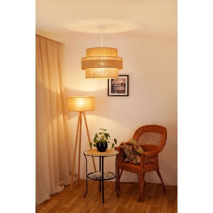 Brilagi - Taklampa SPACE YUTE 1xE27/15W/230V Ø 50 cm beige/vit