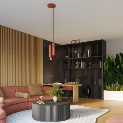 Brilagi - Spotarmatur CRESTO 3xGU10/10W/230V röd