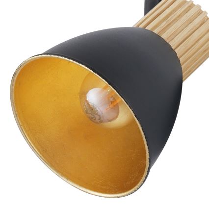 Brilagi - Spotarmatur ODENSE 4xE14/10W/230V gummiträ/svart