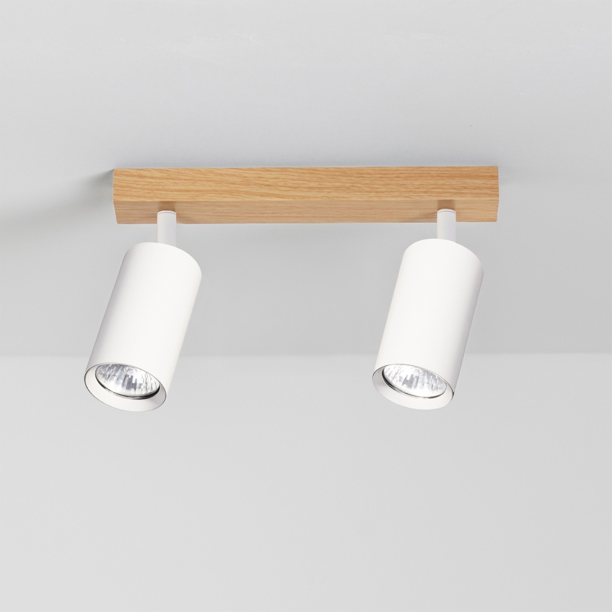 Brilagi - Spotarmatur SELE 2xGU10/30W/230V vit/ekdekor