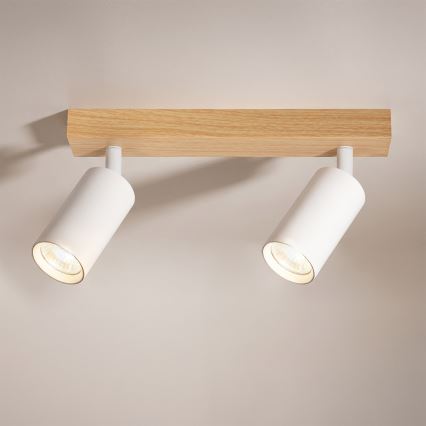 Brilagi - Spotarmatur SELE 2xGU10/30W/230V vit/ekdekor