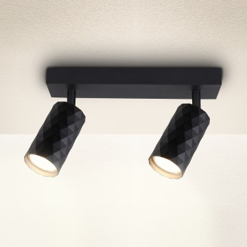 Brilagi - Spotarmatur SELE DIAMANT 2xGU10/30W/230V svart