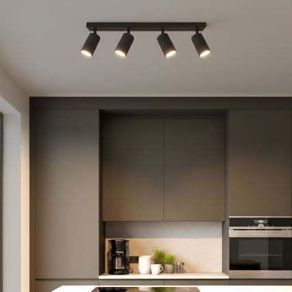 Brilagi - Spotarmatur SELE MODERN 4xGU10/30W/230V svart