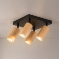 BRILAGI - Spotarmatur SELE SQUARE 4xGU10/30W/230V svart/ek-dekor