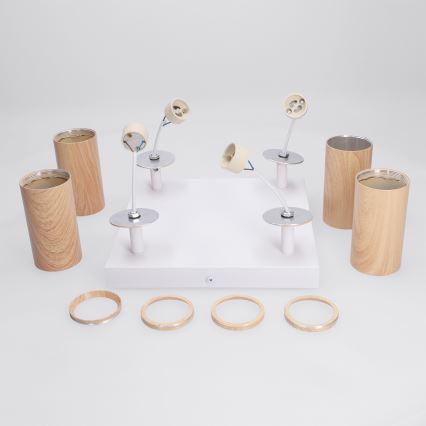 BRILAGI - Spotarmatur SELE SQUARE 4xGU10/30W/230V vit/ekdekor