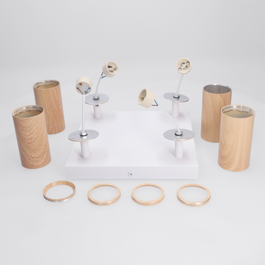 BRILAGI - Spotarmatur SELE SQUARE 4xGU10/30W/230V vit/ekdekor