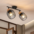 BRILAGI - Spotlampa BASKLITE 2xE27/15W/230V trä/svart
