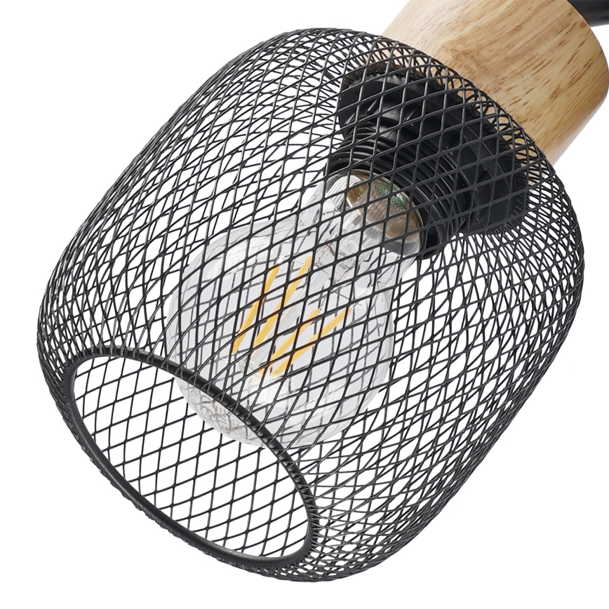 Brilagi - Spotlampa BASKLITE 4xE27/15W/230V trä/svart