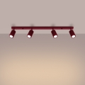 Brilagi - Spotlampa CRESTO 4xGU10/10W/230V vinröd