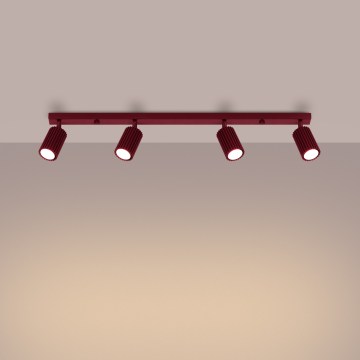 Brilagi - Spotlampa CRESTO 4xGU10/10W/230V vinröd