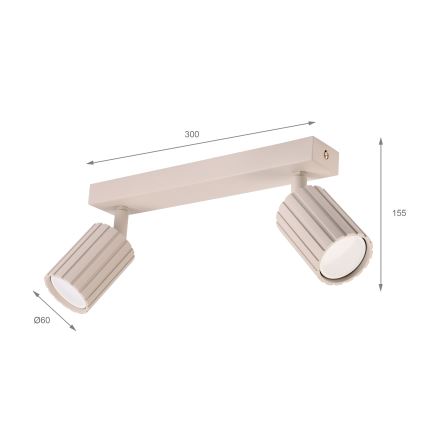 Brilagi - spotlampa CRISPINA 2xGU10/10W/230V beige