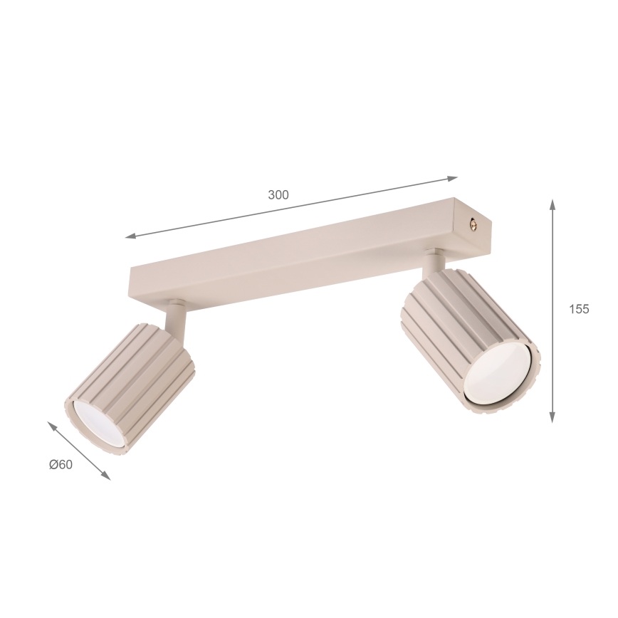 Brilagi - spotlampa CRISPINA 2xGU10/10W/230V beige