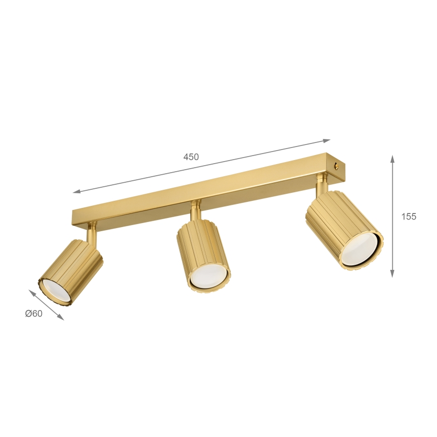 Brilagi - Spotlampa CRISPINA 3xGU10/10W/230V guld
