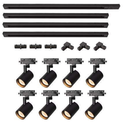 Brilagi - Spotlampa för skensystem HUSKY 8xGU10/10W/230V svart