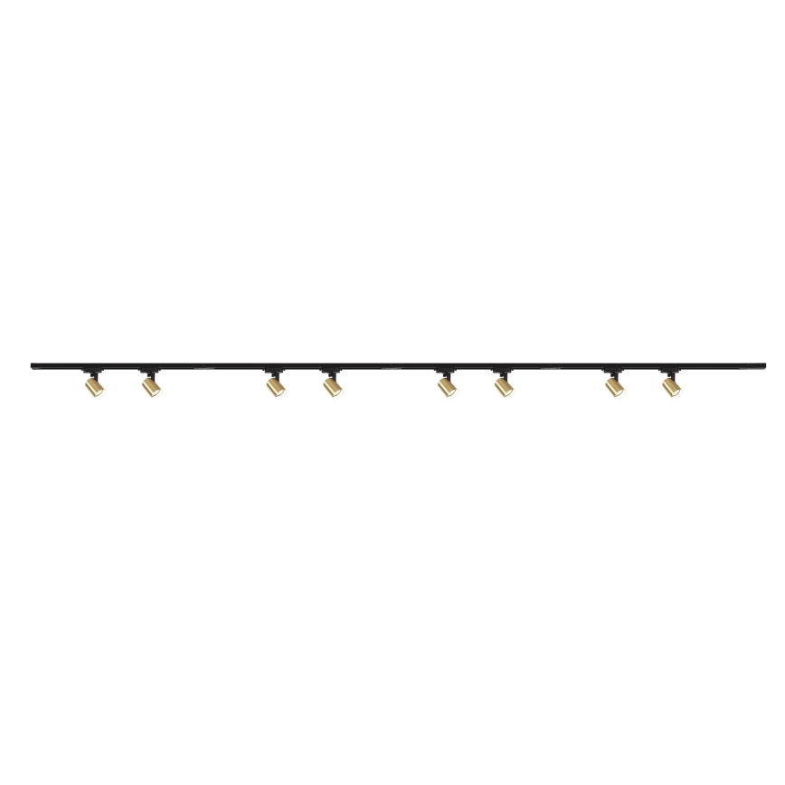 Brilagi – spotlampa för skensystem HUSKY, 8× GU10 (10 W, 230 V), svart/guld