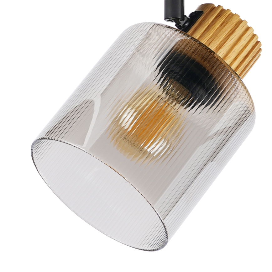 Brilagi - Spotlampa HYGGE 3xE14/15W/230V svart/rökfärgad