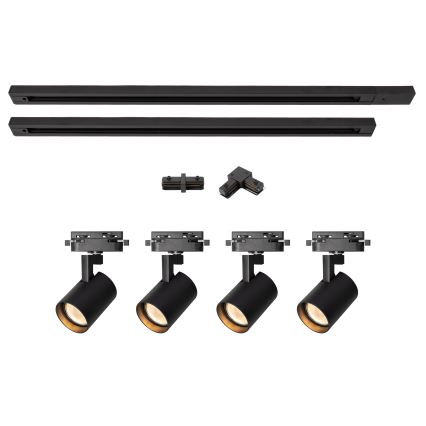 Brilagi - Spotlampa i skensystemet HUSKY 4xGU10/10W/230V svart